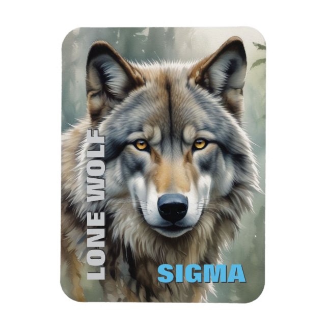 Magnet Flexible Loup solitaire masculin de Sigma (Vertical)