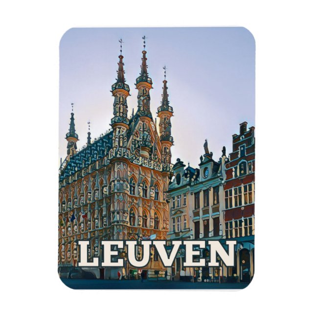Magnet Flexible Louvain Belgique Photo Vintage (Vertical)
