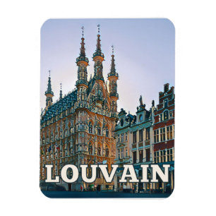 Magnet Flexible Louvain Belgique Photo Vintage