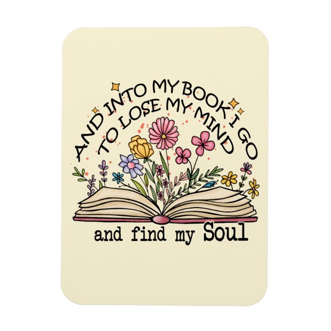 Magnet Flexible Louveur de livres floraux (Vertical)