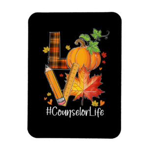 Magnet Flexible LOVE Counselor Life Fall Leaves Autumn Season Pump