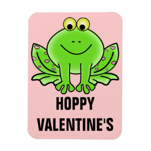 Magnet Flexible Love Frog Funny Greeting: Hoppy Valentine's Day