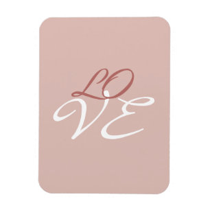 Magnet Flexible Love Rose Gold Color Calligraphy Script