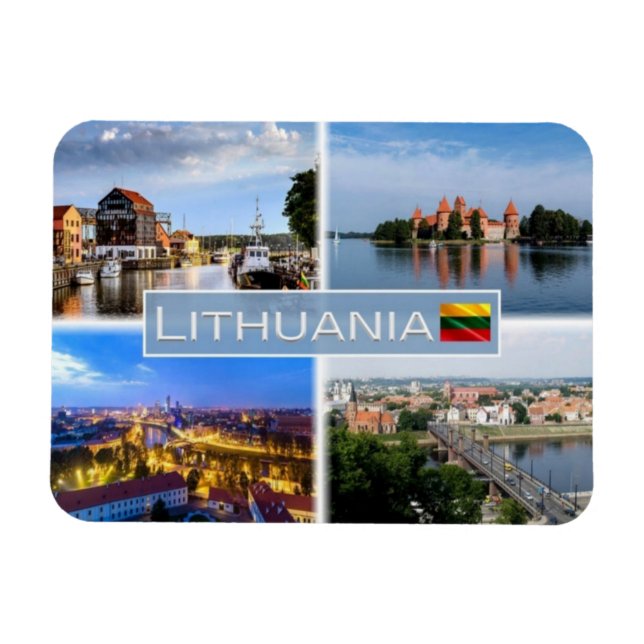 Magnet Flexible LT Lituanie - Klaipeda - Île Trakai - (Horizontal)