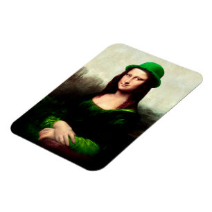 Magnet Flexible Lucky Mona Lisa St. Patrick's Day
