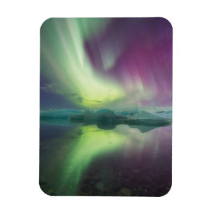 Magnet Flexible Lumières Aurora dans la lagune   Jokulsarlon, Isla