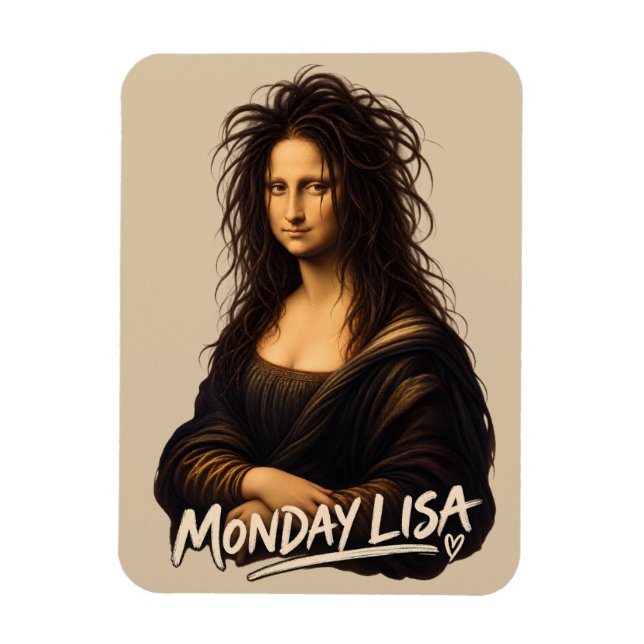 Magnet Flexible Lundi Lisa Drôle Renaissance Art (Vertical)