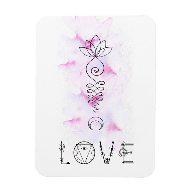 Magnet Flexible *~* Lune Lotus Chemin vers Nirvana (Vertical)