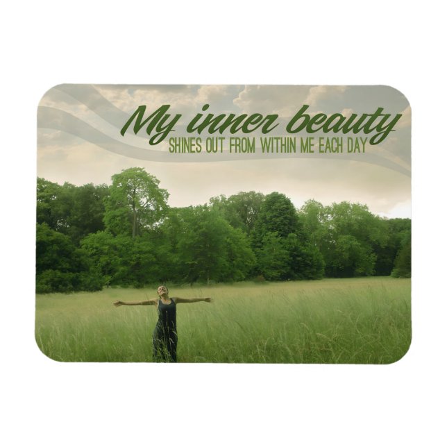 Magnet Flexible "Ma beauté intérieure" Motivation Affirmation Flex (Horizontal)