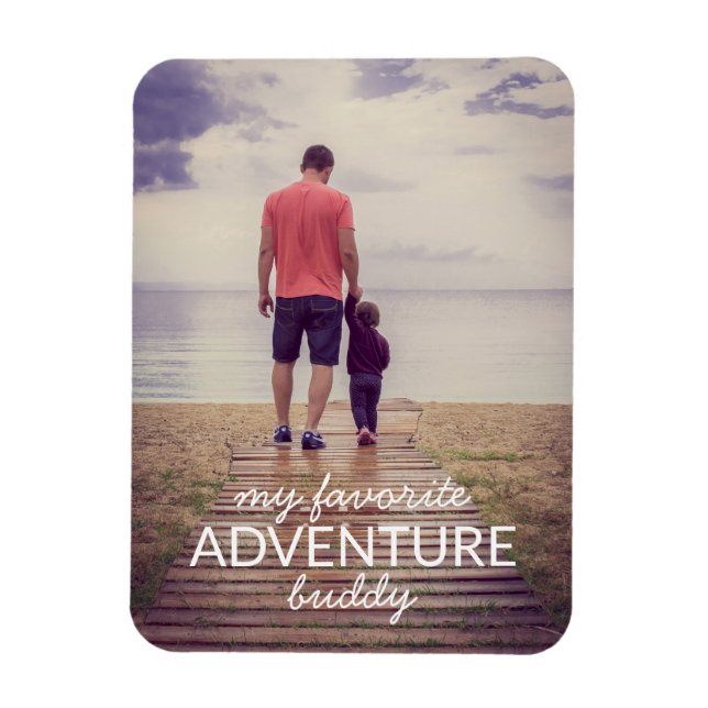 Magnet Flexible Ma Fête des pères photo préférée Adventure Buddy (Vertical)