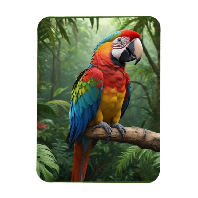 Magnet Flexible Macaw Parrot (Vertical)
