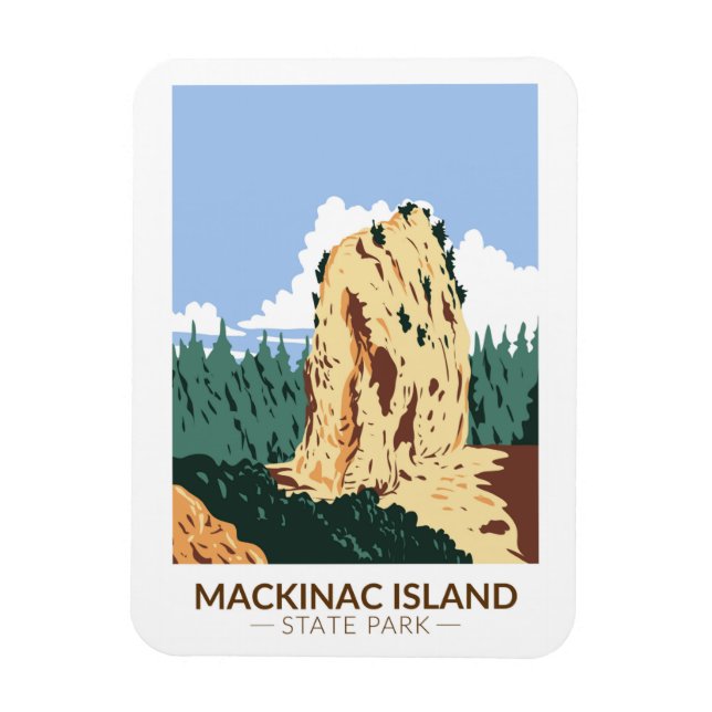 Magnet Flexible Mackinac Island State Park Michigan Pain de sucre (Vertical)