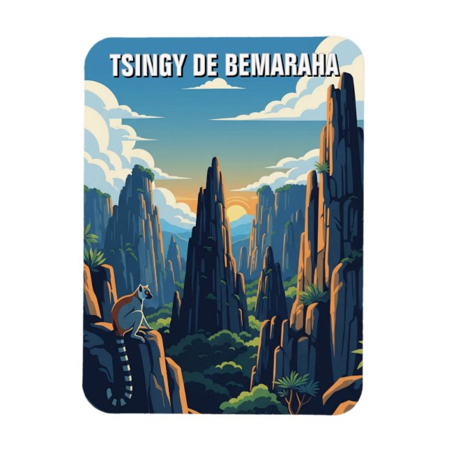 Magnet Flexible Madagascar Parc national Tsingy de Bemaraha Voyage (Vertical)