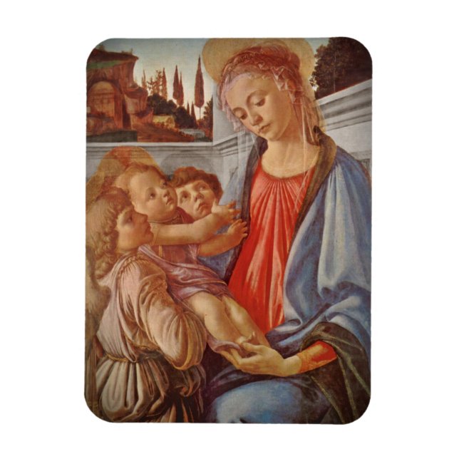 Magnet Flexible Madonna Christ Enfant et Anges (Vertical)