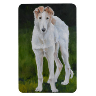 Magnet Flexible Magazine d'art de Chien Chien Chien Borzoi