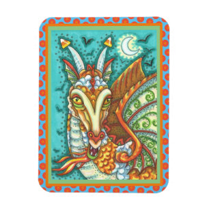 MAGNET FLEXIBLE MAGIC CANDY CORN DRAGON, IMAGINAIRE HALLOWEEN