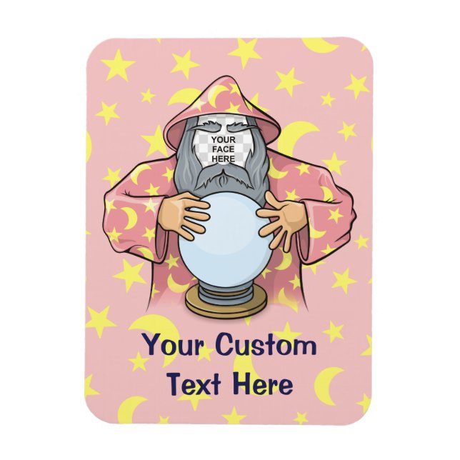 Magnet Flexible Magicien avec votre visage (Vertical)