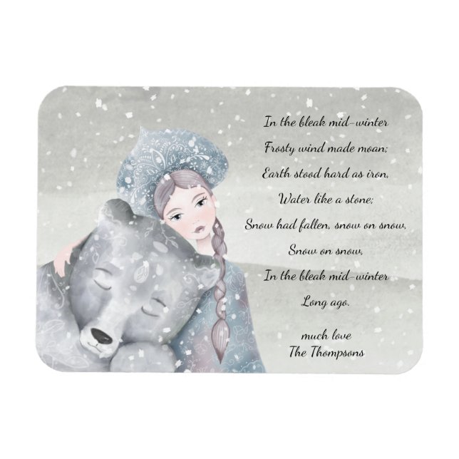 Magnet Flexible Magique Princesse de neige Ours Bleak Midwinter Ho (Horizontal)