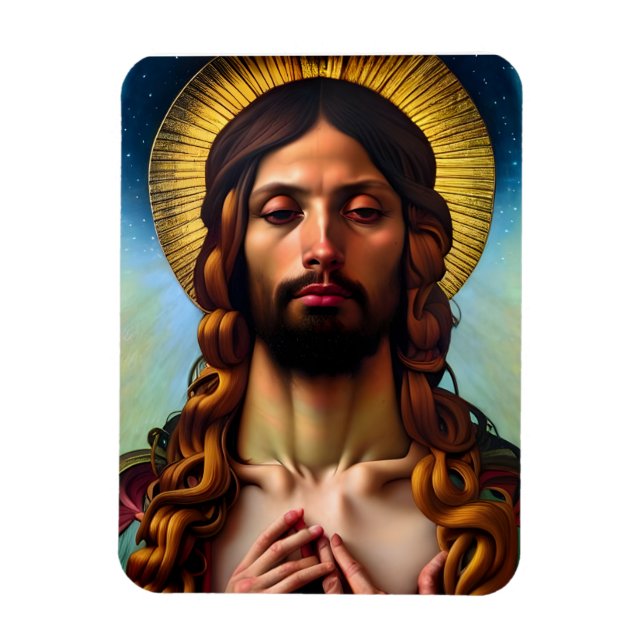 Magnet Flexible Magnat de la Renaissance moderne Jésus Christ (Vertical)