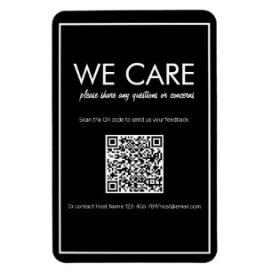 Magnet Flexible Magnat d'évaluation de code QR noir de base modern