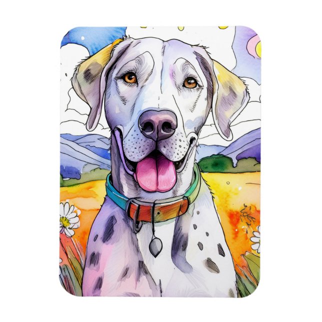 Magnet Flexible Magnat photo Great Dane Dog (Vertical)