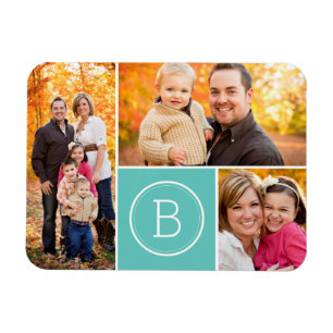 Magnet Flexible Magnat photo Monogramme 3 personnalisé