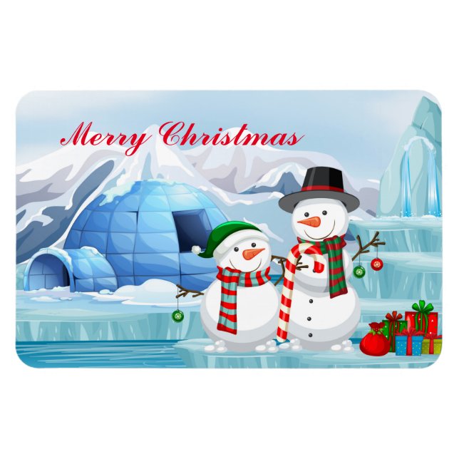 Magnet Flexible Magnet-Snowmen (Horizontal)
