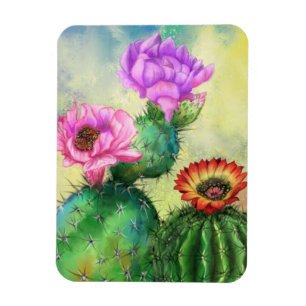 Magnet Flexible Magnifique Aimant Cactus Fleur