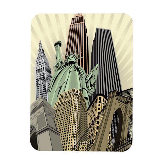 Magnet Flexible Magnifique Cityscape NYC (Vertical)
