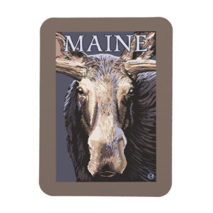 Magnet Flexible MaineMoose en gros plan