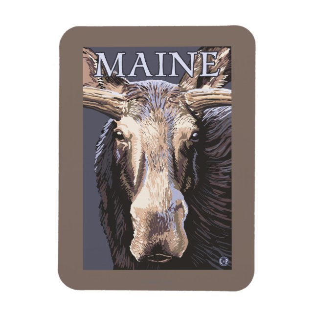 Magnet Flexible MaineMoose en gros plan (Vertical)
