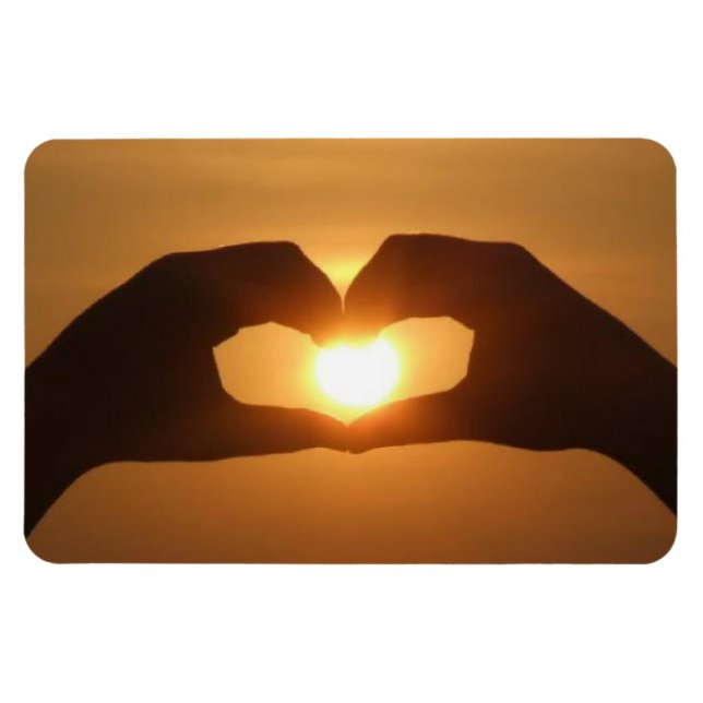 Magnet Flexible Mains Sur L'Aimant Coucher De Soleil (Horizontal)