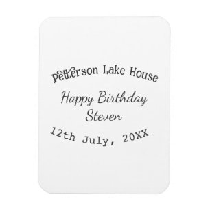 Magnet Flexible Maison au bord du lac joyeux anniversaire ajouter