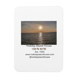 Magnet Flexible Maison de plage de vacances longitude latitude est