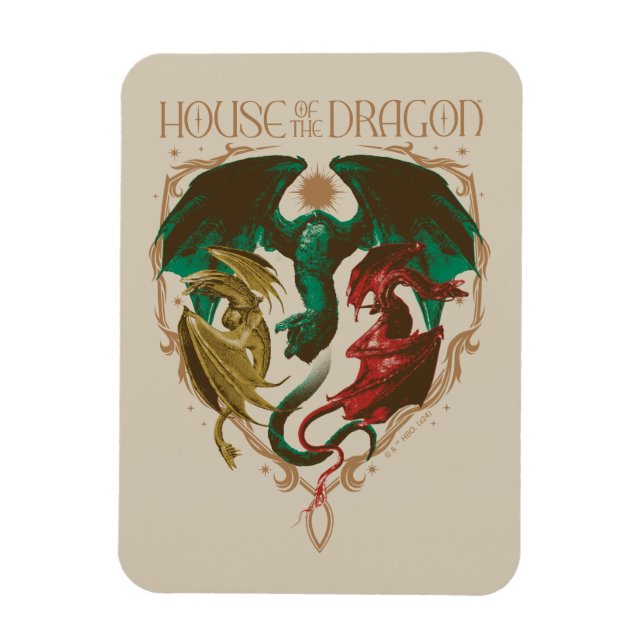 Magnet Flexible Maison du Dragon | Bouclier dragon (Vertical)