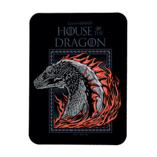 Magnet Flexible MAISON DU DRAGON Profil de dragon en flammes