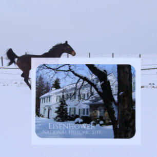 Magnet Flexible Maison Eisenhower, Hiver, Gettysburg, PA