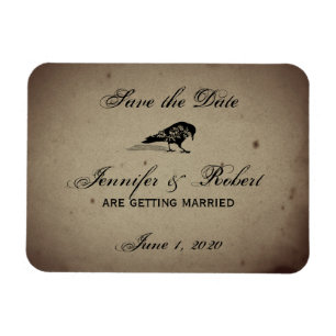 Magnet Flexible Maison gothique vintage Enregistrer la date