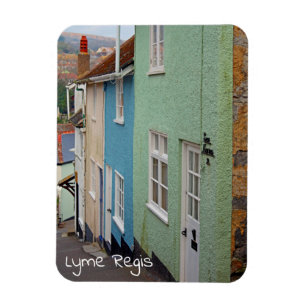 Magnet Flexible Maisons colorées, Lyme Regis, Dorset, Angleterre
