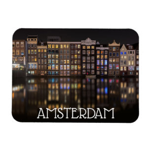 Magnet Flexible Maisons d'Amsterdam avec les lumières colorées