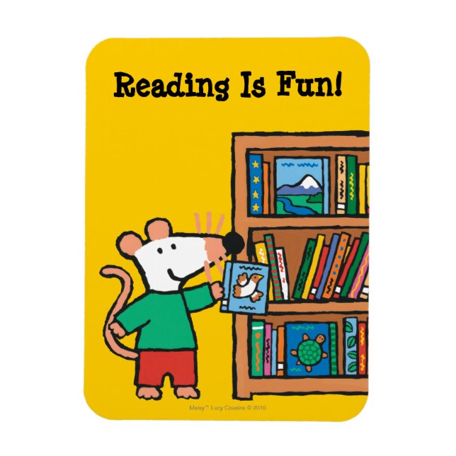 Magnet Flexible Maisy et une bibliothèque de livres (Vertical)