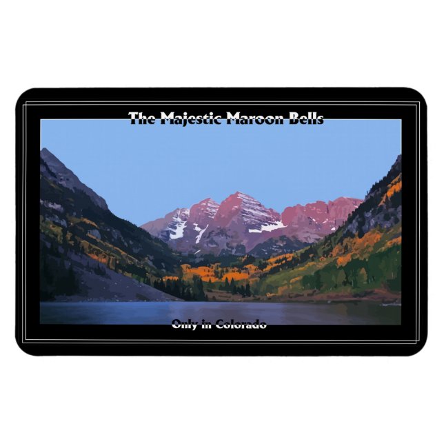 Magnet Flexible Majestic Maroon Bells ~ Aspen, Colorado (Horizontal)