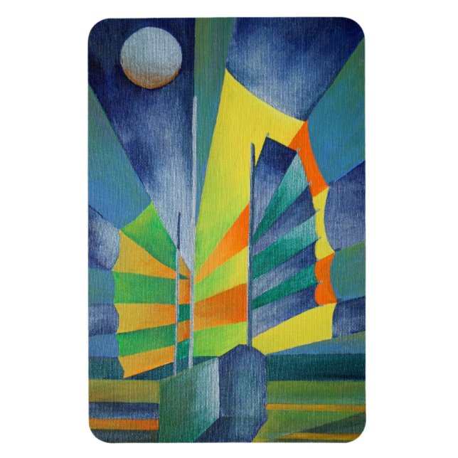 Magnet Flexible Malade Par La Lumière De La Lune D'Argent (Vertical)