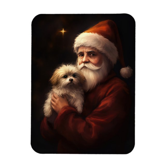 Magnet Flexible Maltais avec Noël Festif du Père Noël (Vertical)
