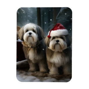 Magnet Flexible Malti tzu décoration de Noël traîneau enneigé