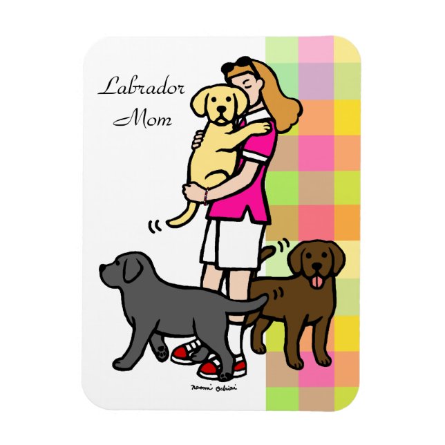 Magnet Flexible Maman de laboratoire dans la chemise rose 1 (Vertical)