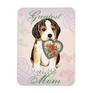 Magnet Flexible Maman du coeur beagle