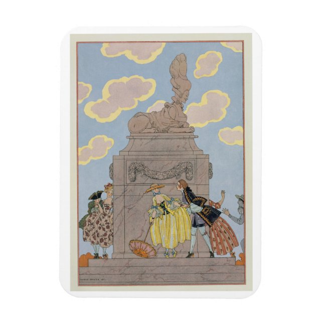 Magnet Flexible Mandoline, illustration de 'Fetes Galantes' par Pa (Vertical)