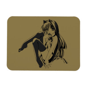 Magnet Flexible Manga, Neko Catgirl Furry Kawaii Loli