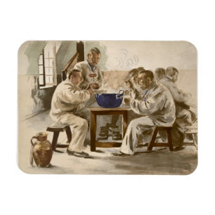 Magnet Flexible Mangeant de la soupe aux casernes, de 'L'Estampe